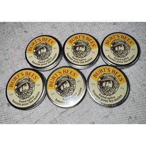NEW‎ Lot of 6 Burt's Bees Hand Salve .30 oz 8.5g Travel Tin 100% Natural 2025